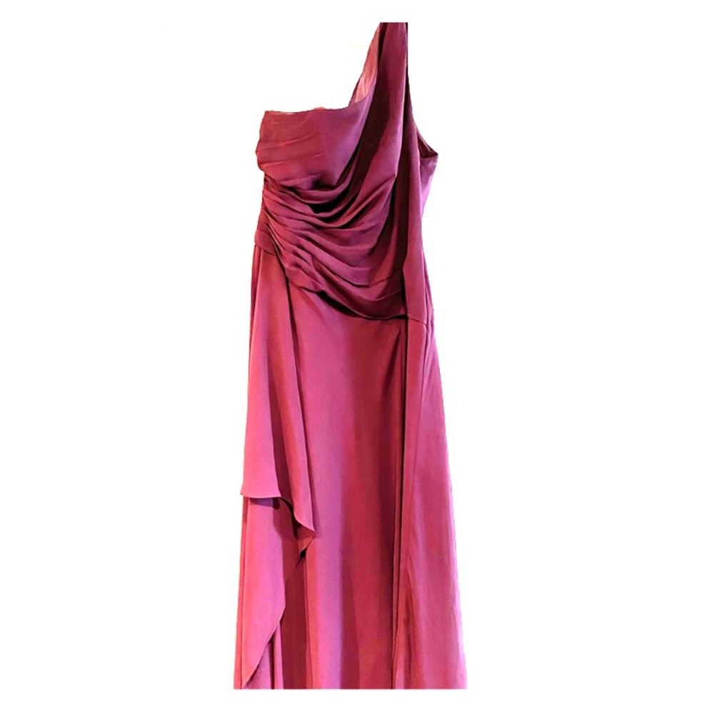 Long Dark purple bridesmaid dress